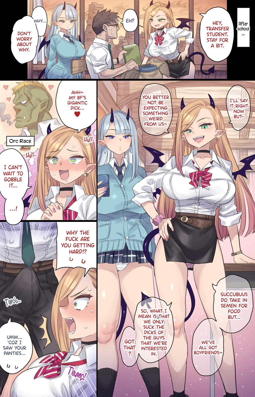 Hentai Manga Comic-Gyaru Succubus Instantly Falls For a Giant Dick-Read-3